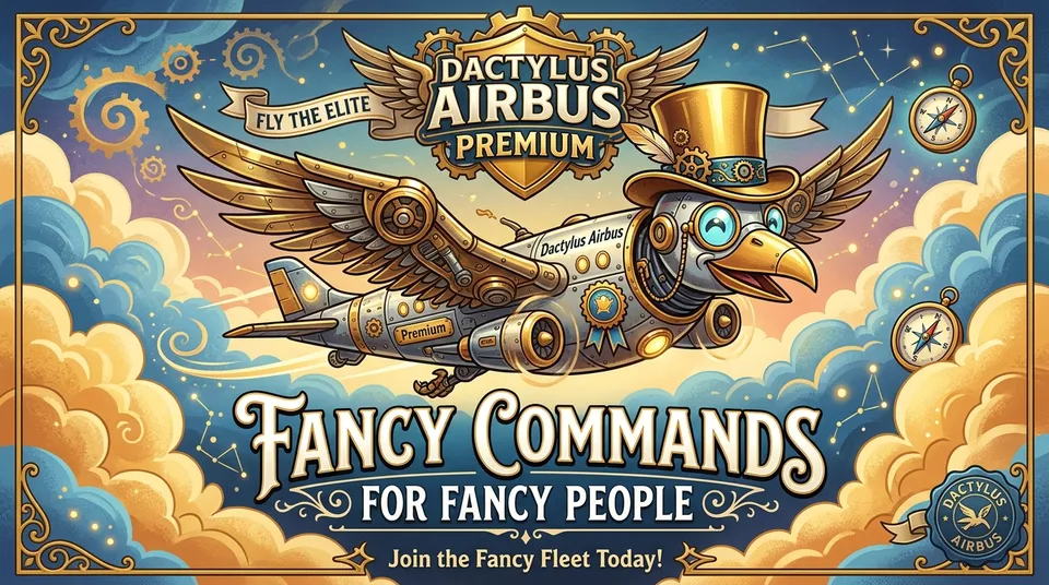 Parody ad: Fancy Commands — Upgrade your flight controls